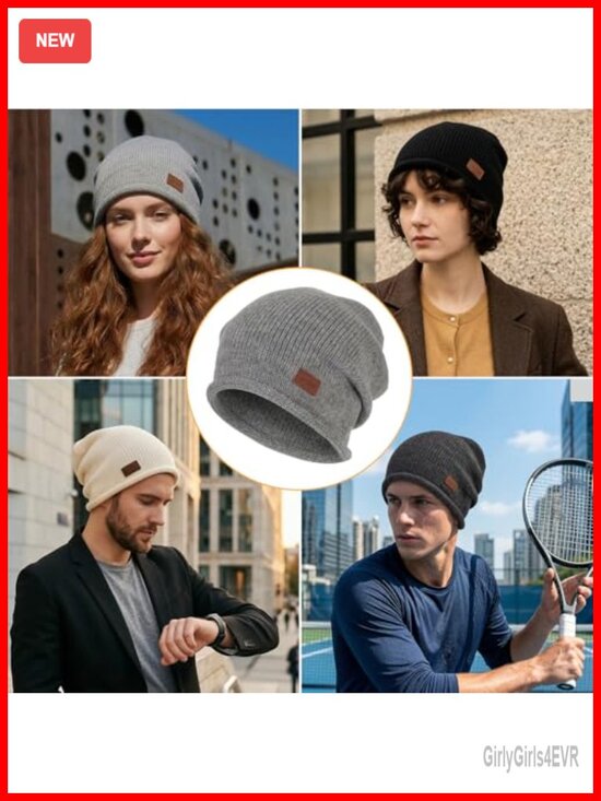 Unisex Loose Knit Beanie, Lightweight Breathable Spring Fall, Soft Stretchy main image 4